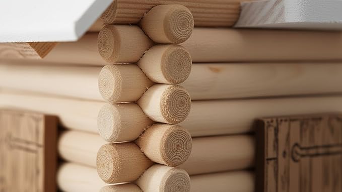 Premium Wooden Lincolnlog Bird House Kit - Birdhouse Kits - Build it Yourself Birdhouse for Adults to Build - Woodworking Adult Crafts & DIY Bird House, Relax Crafts Gifts Wood Projects