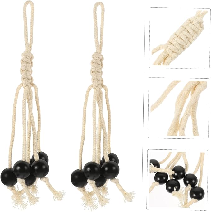 Cabilock Banana Hanging Rack Fresh Keeping Banana Stands Cotton Rope Holder Macrame Rope Storage