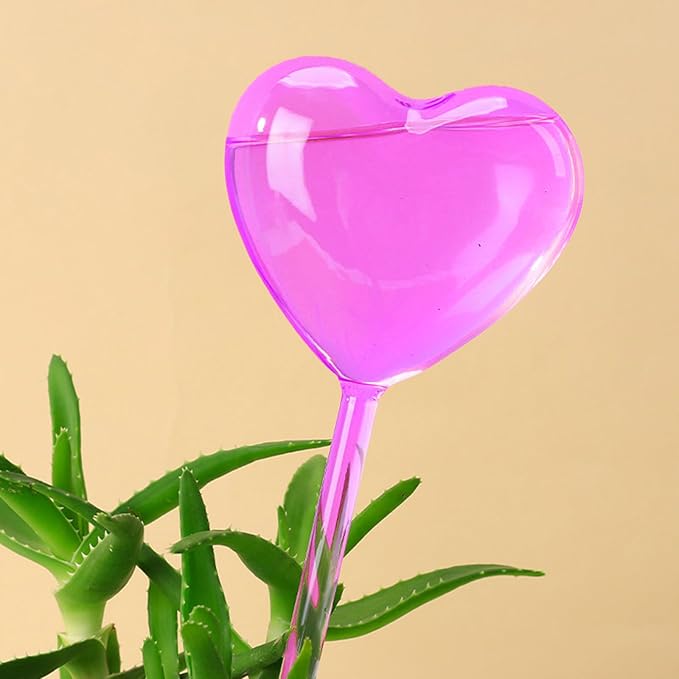 2Pcs Plant Glass Watering Globes Globes Heart Shape Bulbs Devices Bulbs Indoor Care