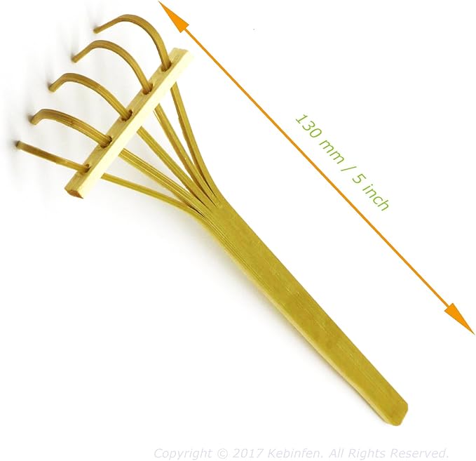 Kebinfen® Bonsai Tree Pruning Trimming Starter Tool Kit - Pruning Scissors, Bonsai Scissors for Bud & Leaves Trimmer, Bamboo Rake - Set of 3