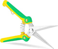 Gardening Scissors Hand Pruner Pruning Shear with Straight Stainless Steel Blades, Flower Cutter Garden Clippers, 8.1 Inch (Green)