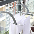 Clothes Drying Rack, Folding Laundry Drying Rack for Balcony Railings Windowsill Towel Rack Collapsible Laundry Rack for Indoor Outdoor(White)
