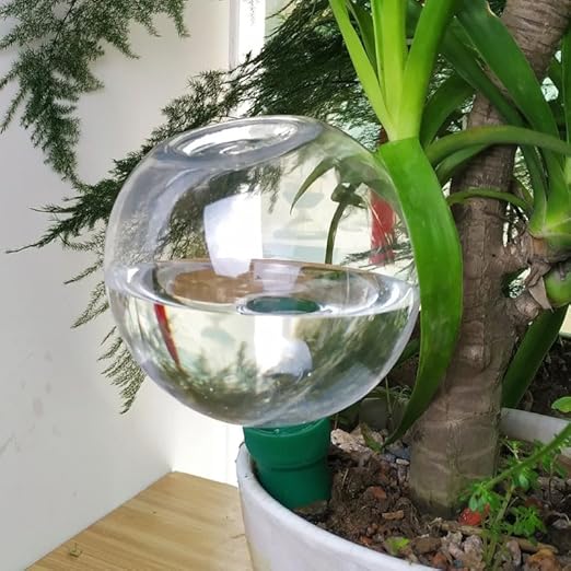 2Pcs Automatic Plant Watering Globes, 17 Oz Self Watering Planter Insert - Indoor/Outdoor Drip Irrigation, Plastic, Minimalist Style