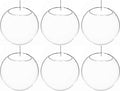 WGV Wall Hanging Planter Terrarium Bulk, Diameter 7", Clear Mounted DIY Succulents Air Glass Floral Container Vase, Tea Light Votive Candle Holder for Decoration 6 Pieces