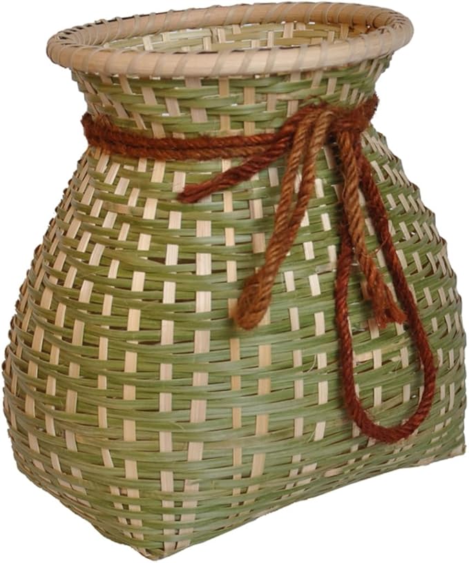 Zerodeko 1pc Handmade Woven Flower Basket Rustic Storage Container for Home Decor Multi-functional Basket for Flower Arranging and Organizing Natural Material Design