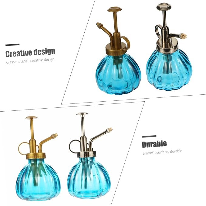 Levemolo 2pcs Retro Glass Plant Mister Spray Bottle Design Nozzles for Plant Care for Flowers and Gardening