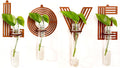 Love Wooden Letter Wall Propagation Station Set Lightweight Decorative Plant Holder for Small Cuttings, Removable Wall Decor Gift 4 Pack