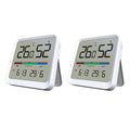 Temtop Indoor Thermometer Hygrometer, Precision Digital Temp/Humidity Monitor with Magnet & 3M Sticker, Date & Time, Wall/Magnet/Stand Mount, for Home, Office, Nursery, T1-SE 2 Pack