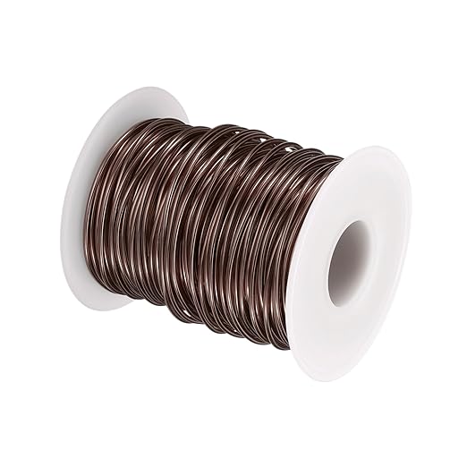 HARFINGTON Bonsai Wire Anodized Aluminum Training Wire Roll 1.5mm/15 Gauge 98ft Length Bendable Bonsai Tree Wire for Garden, Horticulture, Landscape, Planting, Brown
