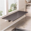 Window Sill Extender Plate， 24-inch sill expander Grey Carbon Steel Storage Shelf， with Magnetic Base for Kitchen Organization