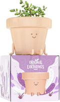 Original Earthlings Legs Out Pot - 4 Inch Cute Plant Pot - Plastic Funny Planter with Drainage, Unique Cactus Plant Lover Gift, Succulent Face Flower Pot, Desk Plant, Table Top Decor, & Home Gifts