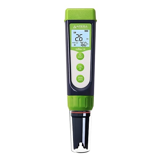 Apera Instruments AI103G GroStar Series GS3 EC/500ppm/700ppm Pen Tester Kit with Replaceable Titanium EC Probe for Hydroponics Water Quality Testing, Gen II