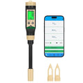 Soil pH Meter for Food, Bluetooth Water pH Tester for Soil & Hydroponic, Digital pH Temp Meter for Blueberry Jam with ATC for Canning, Dough, Garden Lawn, Indoor Outdoor Plants, Raised Garden Beds