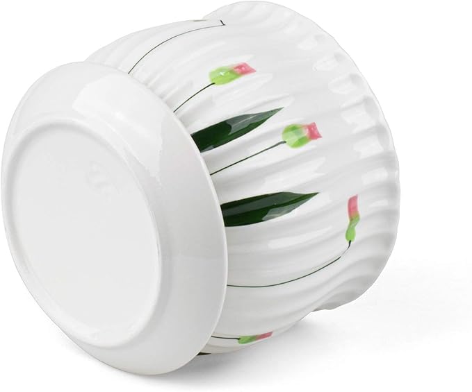Foraineam Set of 3 Ceramic Plant Pots Small to Large Sized Garden Flower Planter Pot Round Modern Succulent Cactus Containers with Drainage and Saucer