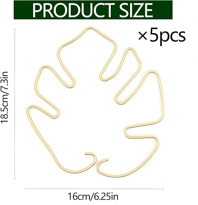 Yohsnor Monstera Stem Support - 5-Piece Durable Plant Support System for Monstera & Turtle Shell Plants -Premium -Quality Leaf Clamps -Easy-to-Use Indoor Garden Stabilizers for Healthy Growth