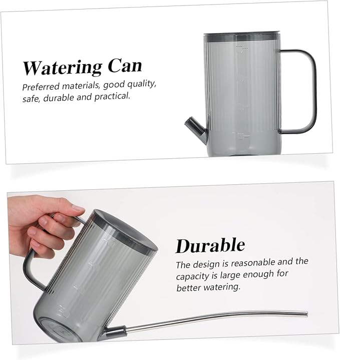 Toddmomy 1pc Chic Long Spout Watering Can Durable Watering Kettle for Indoor and Outdoor Gardening Lightweight Design with Transparent Body for Easy Water Level Monitoring