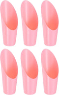 M METERXITY 6-Pack Bonsai Soil Scoops, Plastic Garden Soil Scoops Bucket Shovel Potting Scoopers for Transplanting/Flower Planting/Plant Succulent, Colorful Small Gardening Tools [Pink]