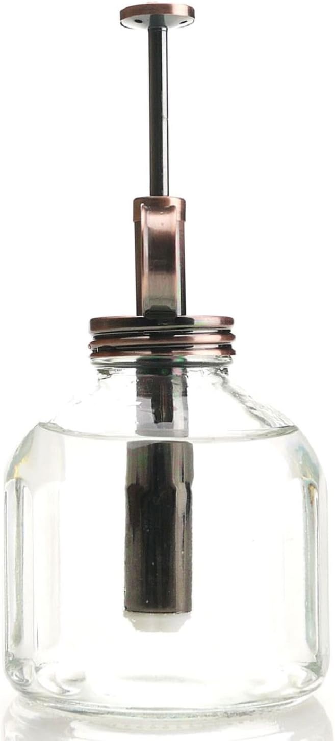 Plant Mister- Clear Glass Bottle & Brass Sprayer (Antique Copper)