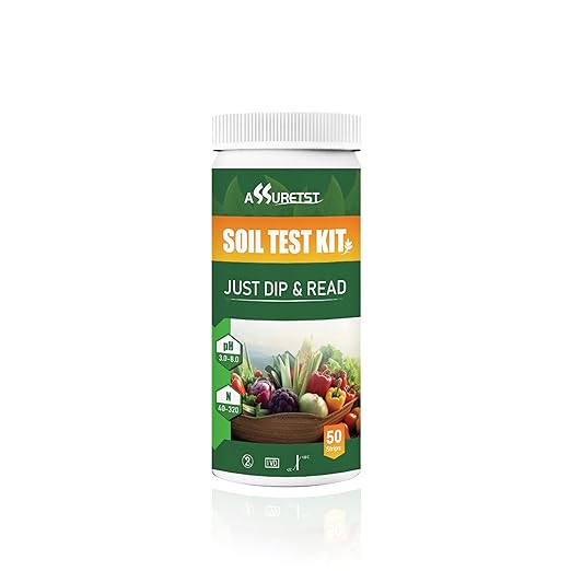 Soil pH Test Kit, 2-in-1 pH & Nitrogen Soil Test Strips, 50 Count Accurate Soil Tester for Garden, Lawn, Vegetable Gardening, Indoor & Outdoor Plants, pH 3-8 Range