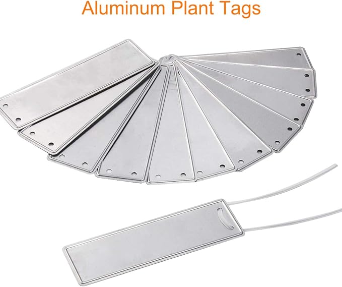 Coolrunner Metal Plant Labels, Aluminum Plant Tags, 6 Inch Wires Included (150)