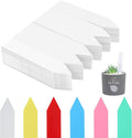 600 Pcs 4" Plant Labels Plastic Waterproof Plant Tags Seed Pot Marker Nursery Garden Seed Stake Tags Plant Classification Sorting Sign Flower Mark (White)