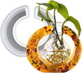 Vase Frame Resin Mold,Oval Shape Flower Plant Hydroponic Concrete Cement Mould for Propagation Station,with Calabash Shaped Plastic Bottle,Centerpieces,Weddings,Housewarming,Kitchen&Home