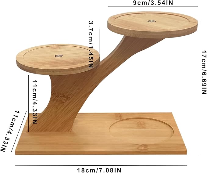 Bamboo Plant Stand Indoor 3 Tier Mini Succulent Window Shelf for Plants with Rectangular Bamboo Tray, Small Tabletop Flower Pot Holder for Home Office Windowsill Patio Garden Balcony.