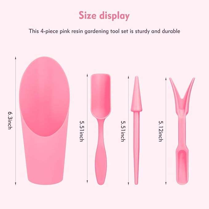 Bonsai Tools Transplanting Potting Bonsai Garden Shovel Hand Tools Bonsai Tree Kit Mini Garden Plant Care Shovel Soil（Pink）