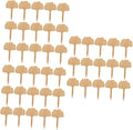 Kisangel 60pcs Indoor Plant Labels Thicken Bamboo Miniature Decor Sign for Succulent Plants Tags