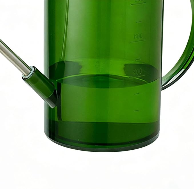 Long Spout Watering Cans | Small Can for Indoor Plants | 1L Clear with Handle Scale Detachable Lid | Plant Watering Devices for Flowers Succulents | Gardening Supplies