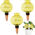 3 Pack Plant Self Watering Globes Top Fill for Indoor Plastic Water Bulbs Slow Release Terracotta 17.5 oz Self Watering Planter Insert Automatic Drip Irrigation Water Spikes Stakes Devices System