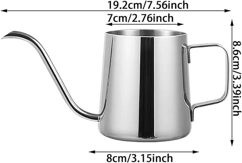 12 oz/350 ml Small Watering Can, Stainless Steel Durable Decorative Indoor Watering Cans for House Plants with Long Spout and Handle,Metal Stylish Modern Water Can for Plants for Home Outdoor