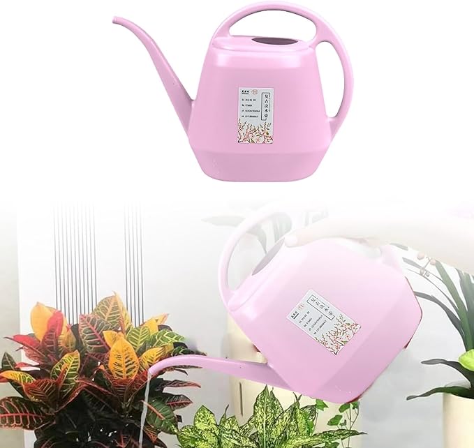 1 Gallon Long Spout Plastic Watering Can with Handle Lightweight Large Watering Can for Garden Flower House Office Indoor Plants Succulent Bonsai