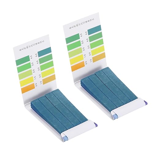 PATIKIL PH Test Strips 0.5-5, 2 Pack 160 Indicator Papers Litmus Tester for Water Food Soil Alkaline Acid Testing