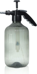 T4U Fine Mist Spray Bottle Plastic Grey 2L, Hand Held Pressure Plant Mister with Top Pump, Empty Water Sprayer Watering Can with Adjustable Nozzle for Indoor and Outdoor Gardening and Home Cleaning