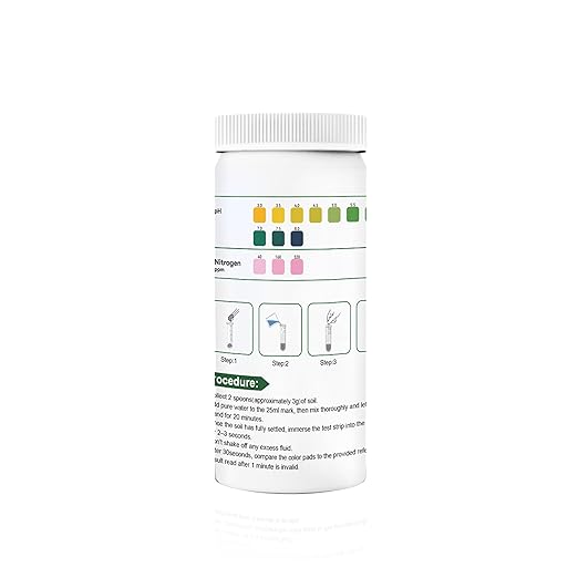 Soil pH Test Kit, 2-in-1 pH & Nitrogen Soil Test Strips, 50 Count Accurate Soil Tester for Garden, Lawn, Vegetable Gardening, Indoor & Outdoor Plants, pH 3-8 Range