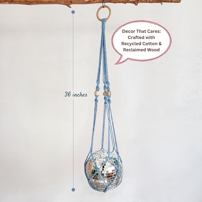 Macrame plant hanger 3ft beaded plant hanger for pots 4-8” for live plants indoor and outdoor decor hanging plant holder Boho décor Plant stand indoor Hanging planter for plant pots (Cloudy Day)