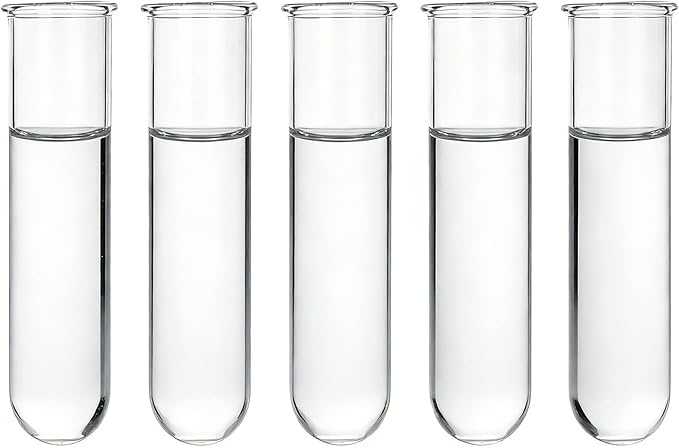YIBOT Glass Plant Propagation Tubes Accessories Glass Test Tubes Tiered Planters Wall Terrarium for Home Office Plant Hanger Flower Vases Wall Decor Hydroponic Cuttings (5 Tube Vases) Clear