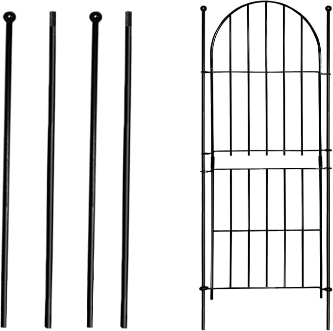 2 pcs Metal Stakes, for Thrivinest's Decorative 31inch High Fence Panels, Metal Stakes only