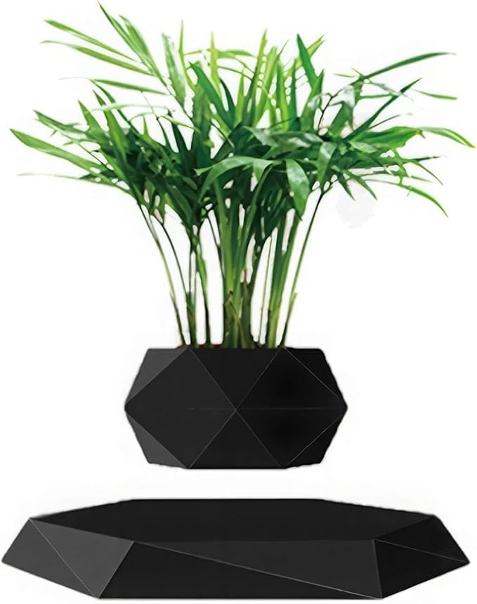 Magnetic levitation Potted Plants, Rotating Flower pots, Suitable for Home Decoration Bonsai, Creative Fashion Ornaments (Color : B)