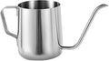 Small Plant Watering Can, 12oz/350ml Stainless Steel Tiny Mini Plant Watering Pot with Long Spout Accessories Tools for Indoor Outdoor Garden Flowers Bonsai (Silver)