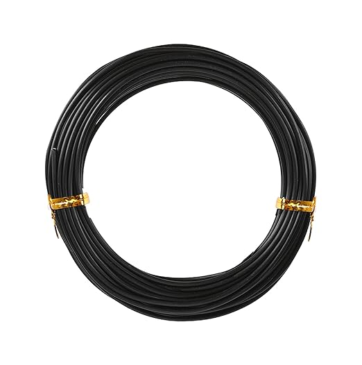 Bonsai Wire, 1 Roll Aluminum Bonsai Training Wires, 33 Feet 1.5mm Plant Training Wires Black Plant Wires Aluminum Wire for Bonsai Tree Training Indoor DIY Crafts