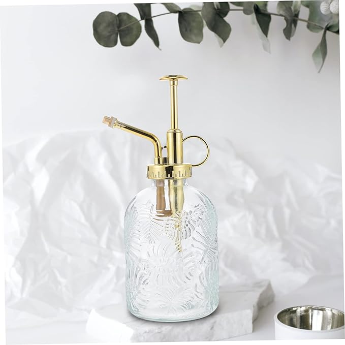 Hemoton 350ml Glass Watering Pattern Small Spray Bottle for Indoor Plants Continuous Mist Sprayer for Gardening and Home Use
