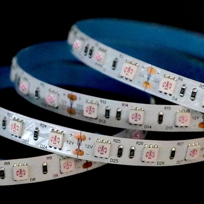 12 Volt 850nm LED Strip Light, 5m/16.4ft 72W IP20 Non-Waterproof Trimmable Flexible Infrared Light Tape for Night Photography and LED Red Light Therapy (850nm, 300 LEDs, 5050 SMD)