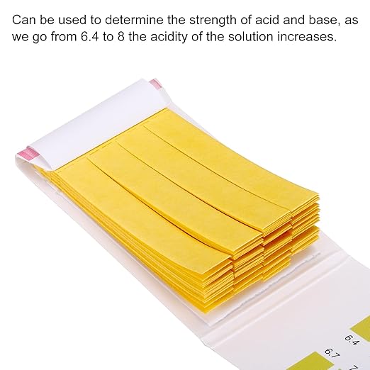 PATIKIL PH Test Strips 6.4-8.0, 2 Pack 160 Indicator Papers Litmus Tester for Water Food Soil Alkaline Acid Testing