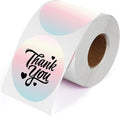 Red Gradient Thermal Labels Vinyl 3 Inch Self-Adhesive Circle Stickers Roll Waterproof Printable Round Decals Name Tag for QR Code DIY Office Address 500 PCS