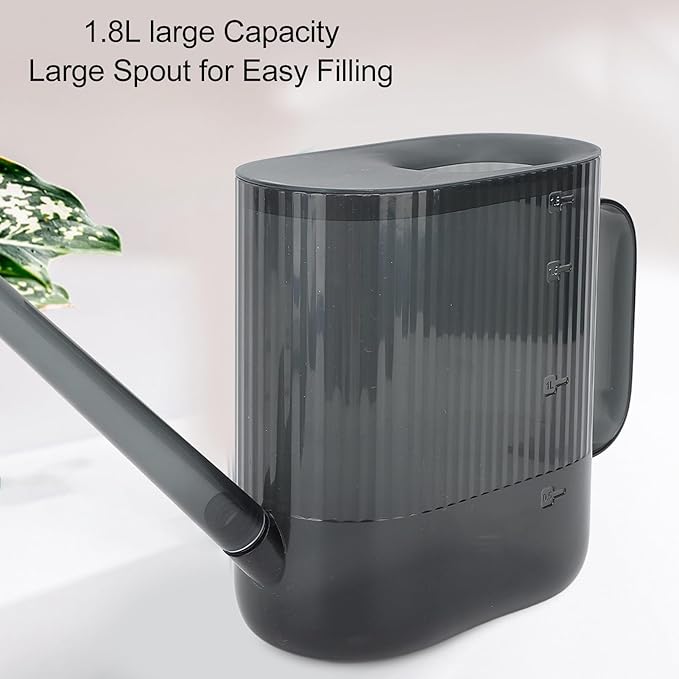 Yosoo Health Gear Watering Can for Indoor and Outdoor Plants, Large Long Spout with Removable Stainless Steel Sprinkler Head, Modern Small Garden Watering Can for Houseplants, Bonsai, Flowers (Gray)