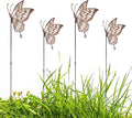 Butterfly Garden Stakes Decor Metal Yard Art Butterfly for Women Mom Ornaments Large Outdoor Decorative Patio Lawn Decor Memorial 4 Pack 24.8Inch