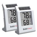 2.2'' Digital Thermometer and Hygrometer Meter, Solar-Powered Indoor Temperature Sensor Humidity Monitor, Humidity Gauge for Baby Rooms, Bedrooms, Home, Office, and Wine Cellars, White, 2Pack