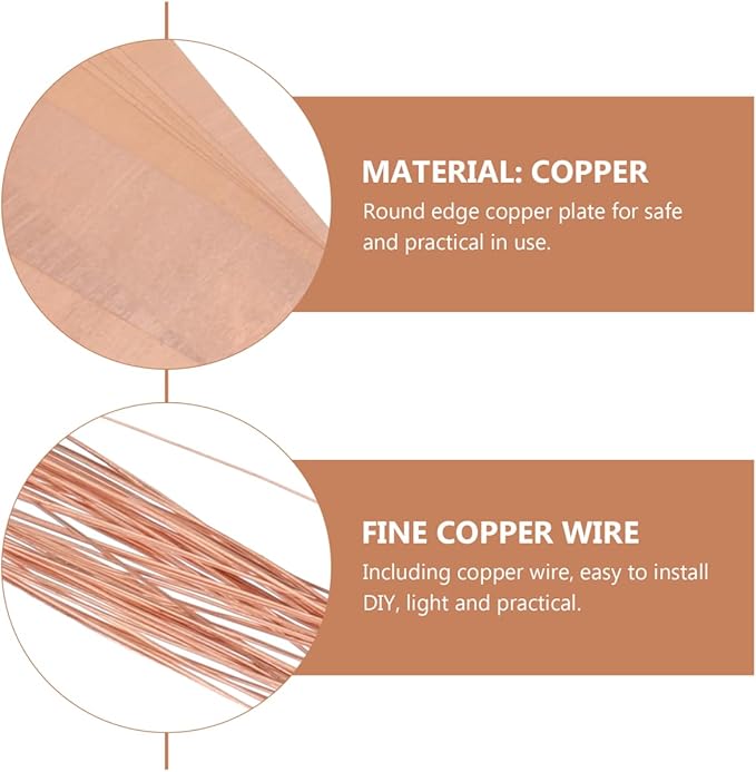 Hemoton Copper Plant Tags with Copper Ties 30Pcs Waterproof Metal Tags Garden Labels for Outdoor Pots and Planters Reusable Plant Markers for Lawn and Garden Identification